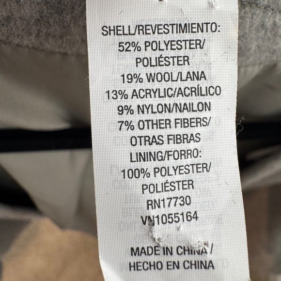 A New Day Gray Wool Blend Open Front Blazer Jacket, OSFM - Picture 4 of 6